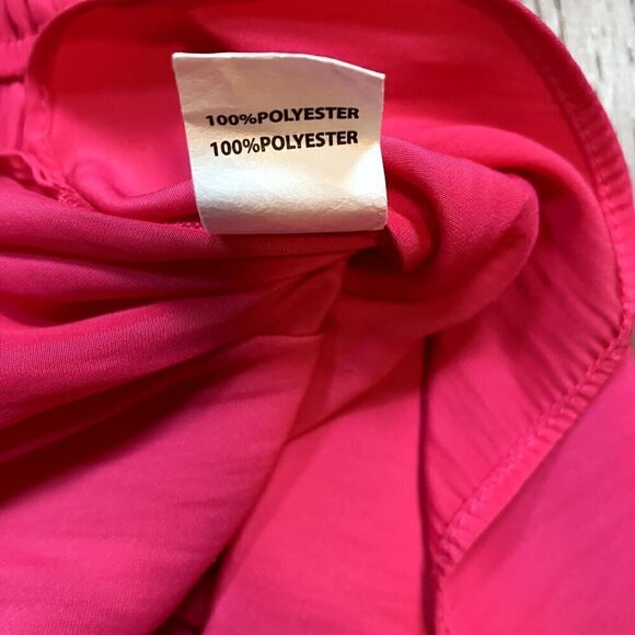 For 2 by Ramy Brook Dark Pink Tie Collar Balloon Sleeve Maternity Top (Size S) - Picture 5 of 5